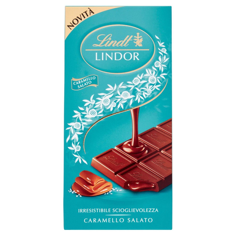 Lindt Lindor Tavoletta Cioccolato Latte Ripieno Caramello Salato - Foto 1