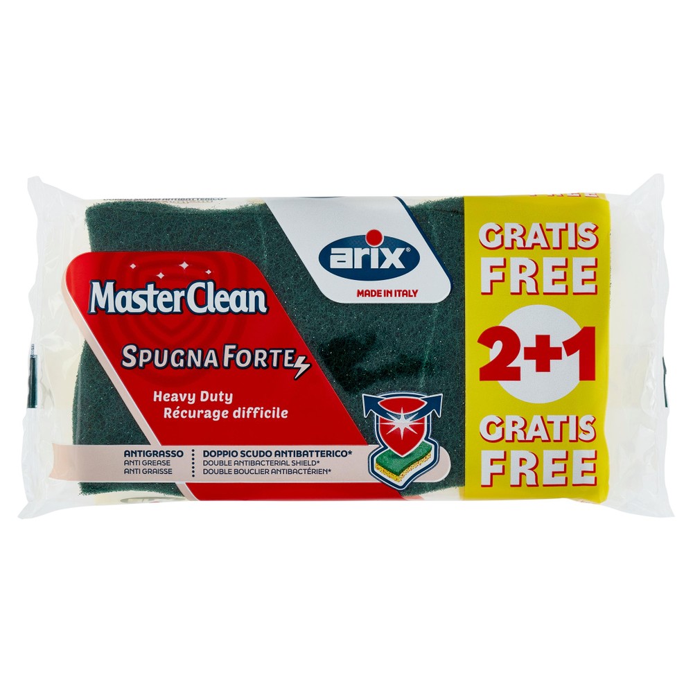 Spugna Abrasiva Extraforte Masterclean Arix,Conf. Da 2 Pezzi+1 Omaggio - Foto 1