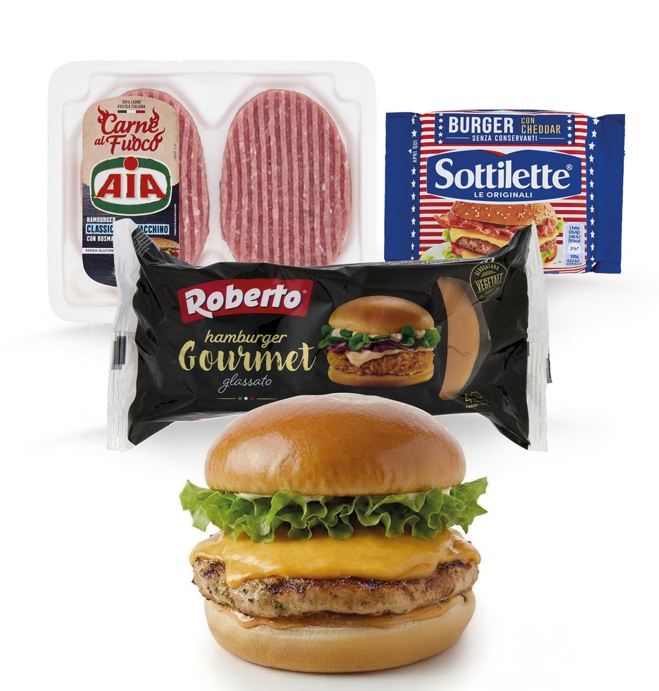 Hamburger di Tacchino X 2 con Cheddar - Foto 1