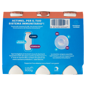 Yogurt Da Bere Ricco Di Vitamine Pesca E Pappa Reale 6x100ml Actimel - Foto 3