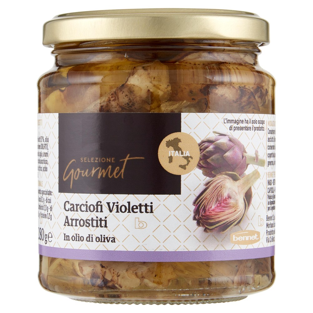 Carciofi Violetti Arrostiti In Olio Di Oliva Selezione Gourmet Bennet - Foto 1