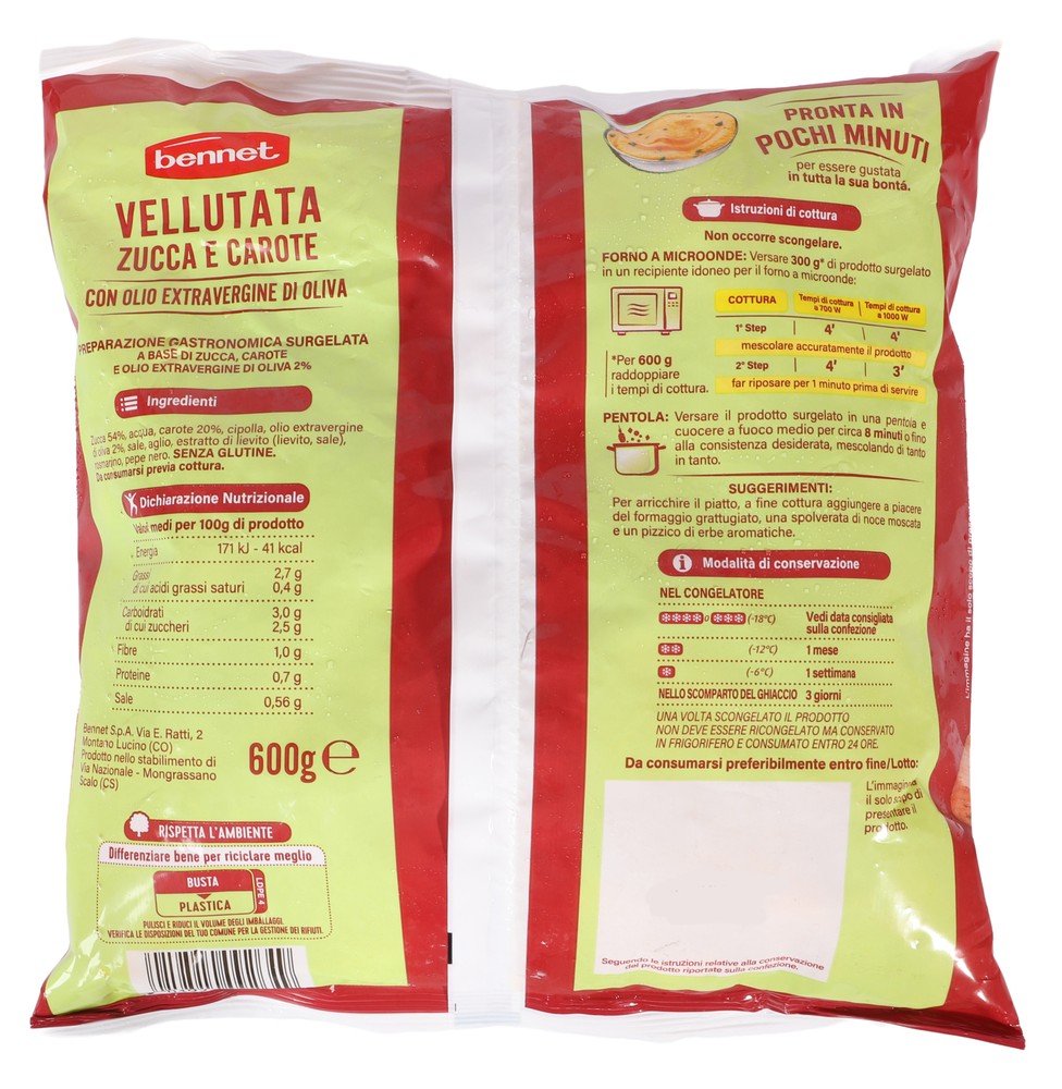 Vellutata Zucca E Carote Surgelata Bennet - Foto 3