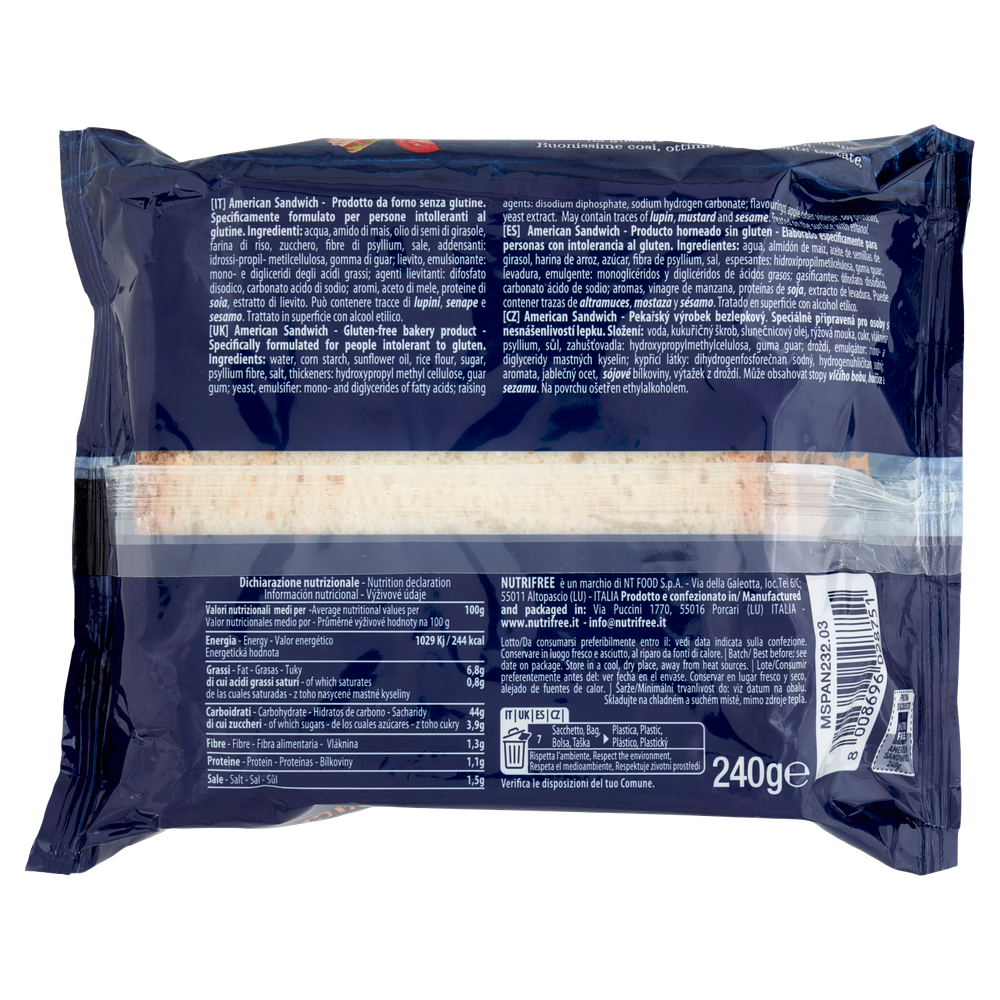 Nutrifree Food Club American Sandwich Senza Glutine - Foto 3