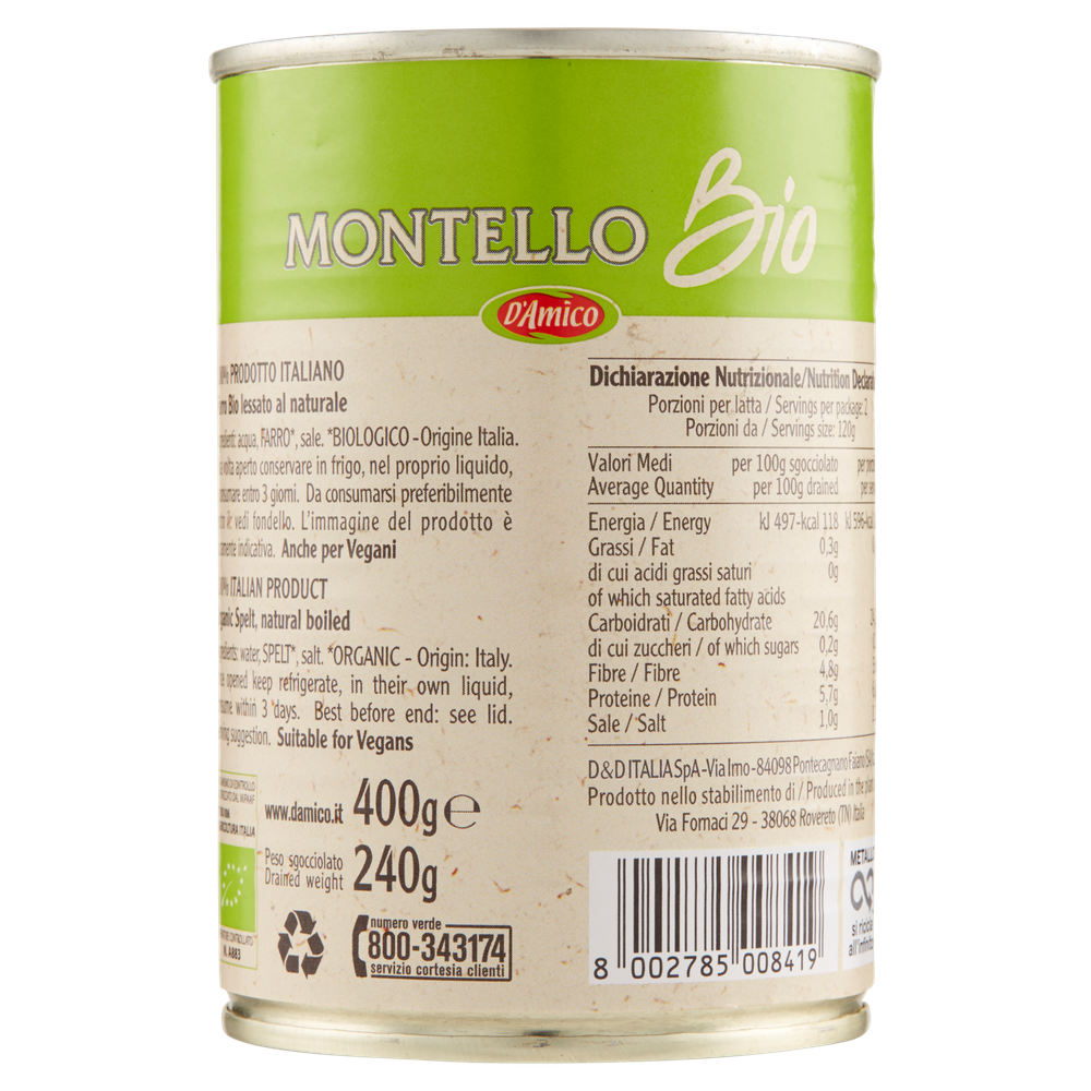 Farro Italiano Biologico Lessato Al Naturale Montello - Foto 3
