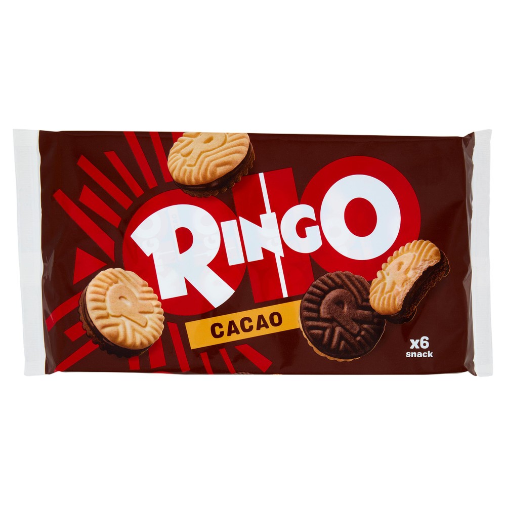Biscotti Farciti Con Crema Al Cacao 6x55g Ringo - Foto 1