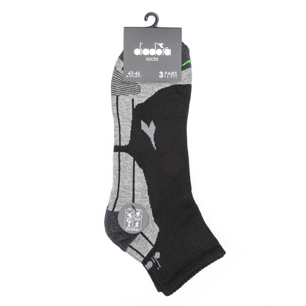 Calze Quarter Uomo Multisport 43/46 Nero Conf Da 3 Diadora - Foto 1