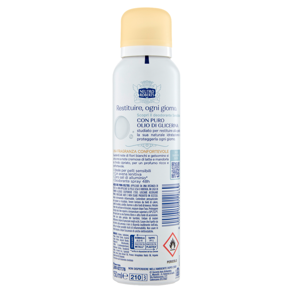 Deodorante Spray Avena E Latte Neutro Roberts - Foto 3