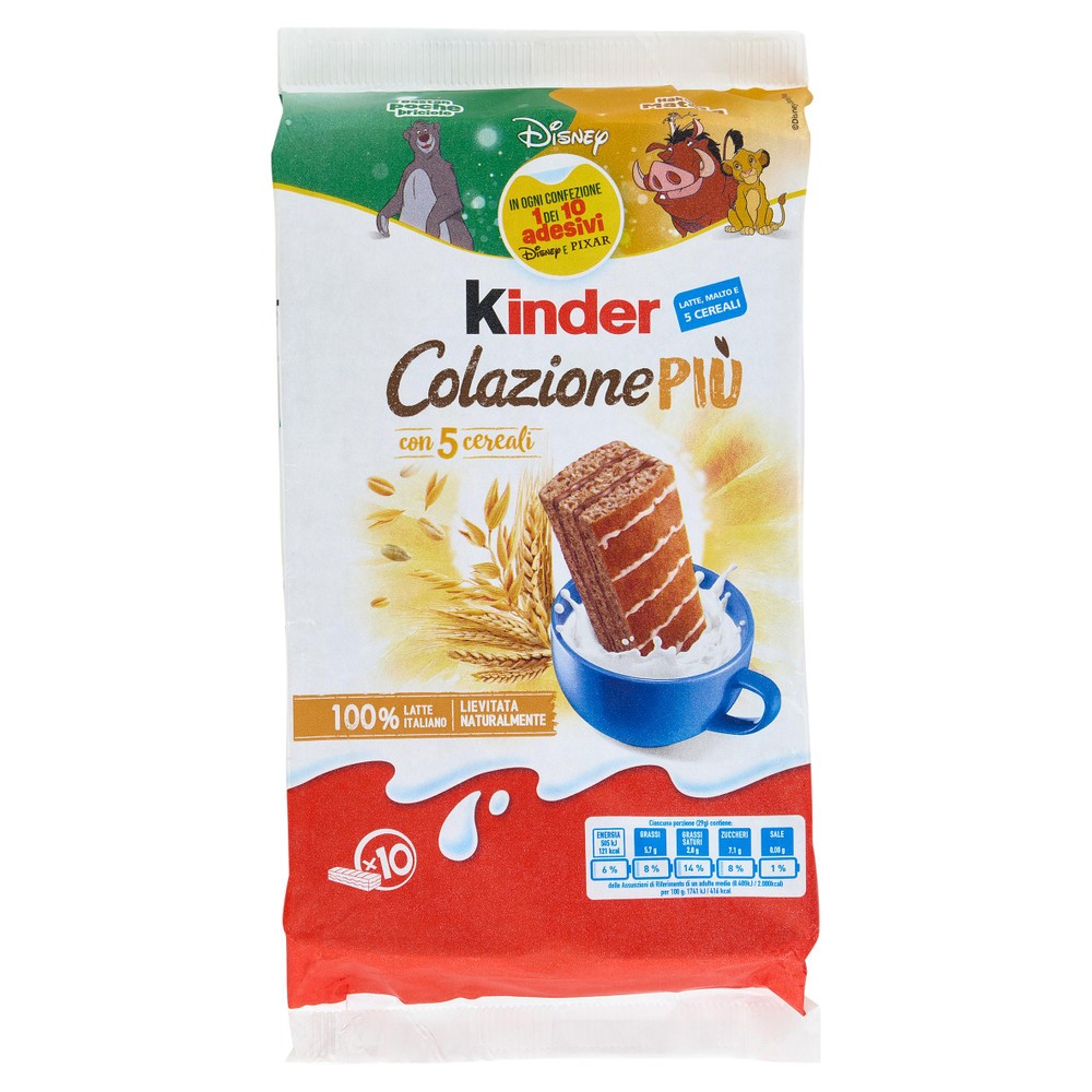 Merendine Kinder Colazione Più Ai 5 Cereali 10x29g Kinder - Foto 1