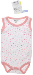 Body Neonata Spalla Larga 9/12 Mesi Bianco Stelline Bordo Rosa Delinea