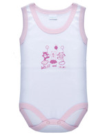 Body Neonata Spalla Larga 9/12 Bianco Bordo Rosa Intimami Body Neonata Spalla Larga 9/12 Bianco Bordo Rosa Intimami