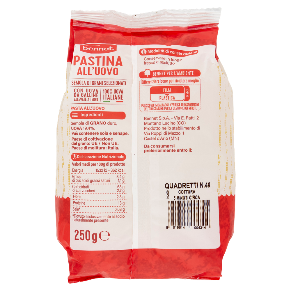 Pastina Quadretti All'uovo N.49 Bennet - Foto 3