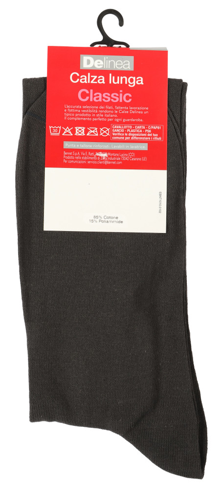Calze Lunghe Uomo 44/46 Antracite Maglia Liscia Delinea - Foto 2