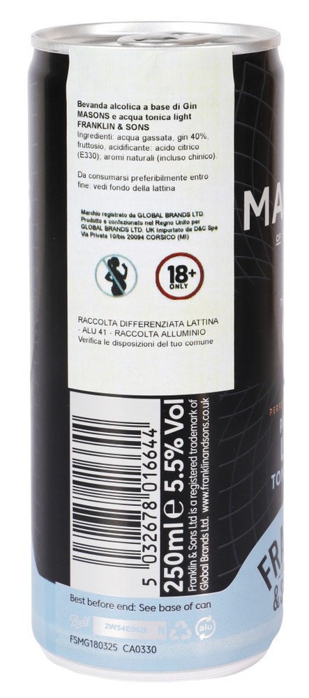 Masons Gin + Franklin Lighttonic 5,5° - Foto 2