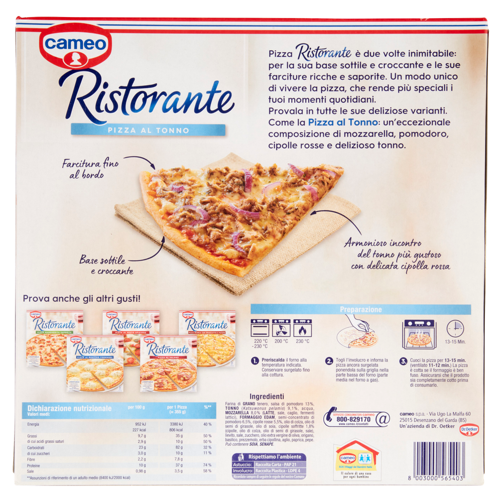 Pizza Al Tonno, Base Sottile Pizza Ristorante Cameo - Foto 3