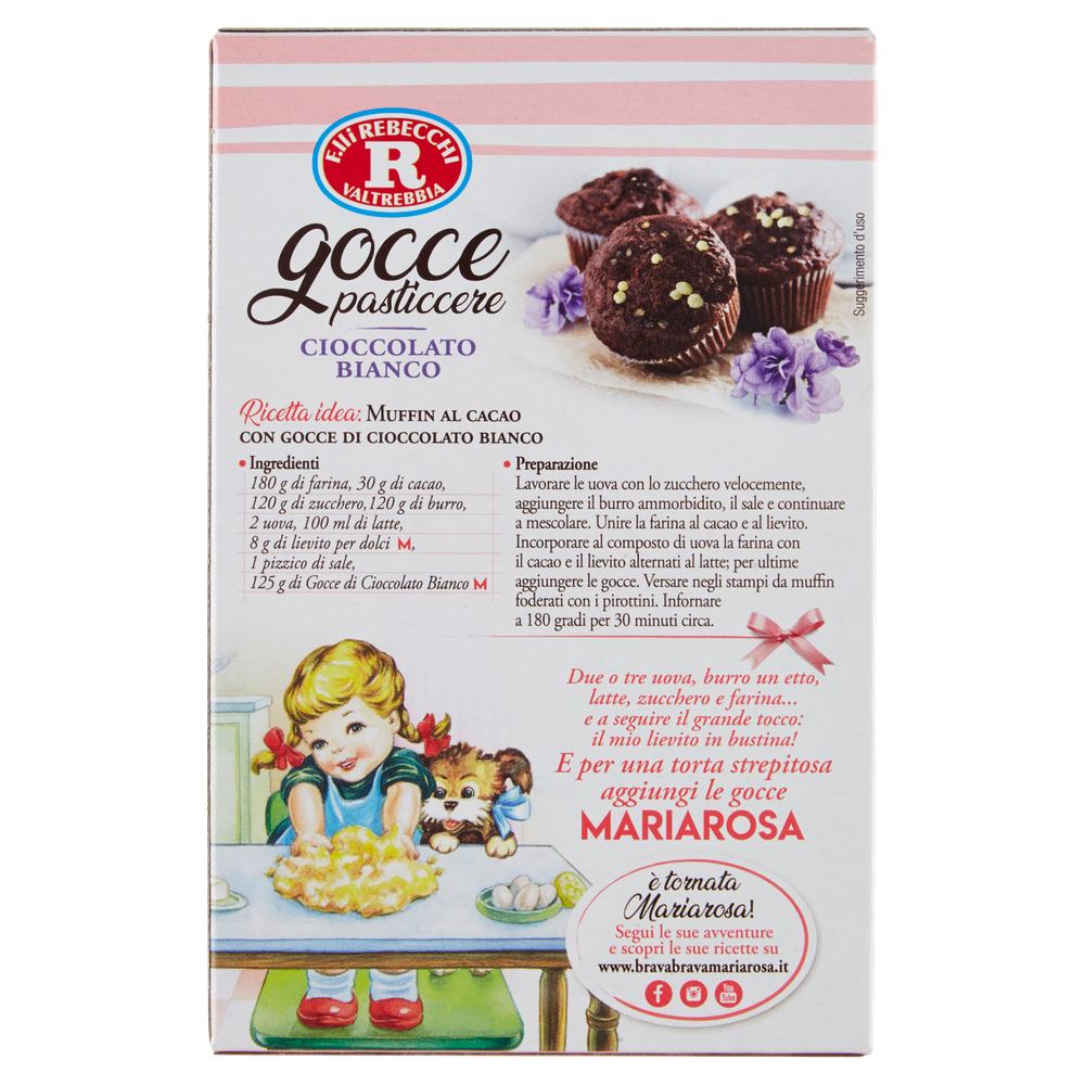 Decorazioni Per Torte Gocce Cioccolato Bianco Senza Glutine Mariarosa - Foto 3