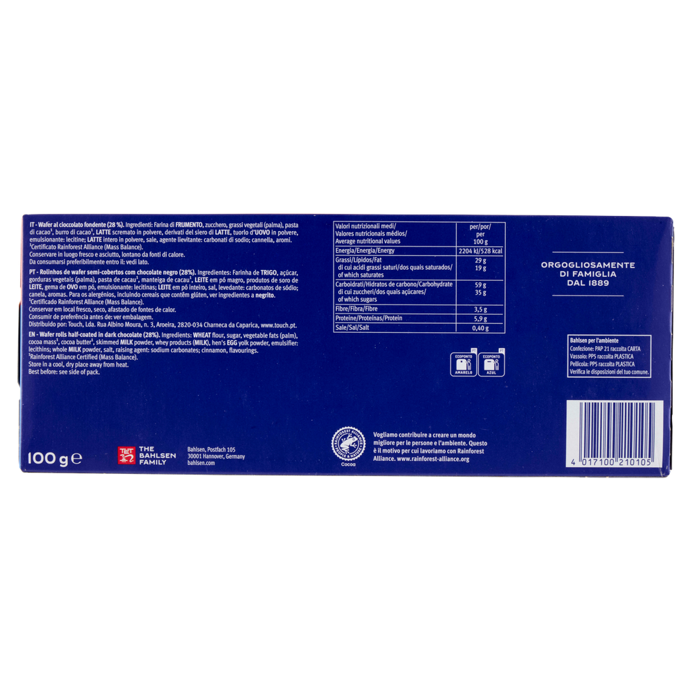 Wafer Waffeletten Al Cioccolato Fondente Bahlsen - Foto 3