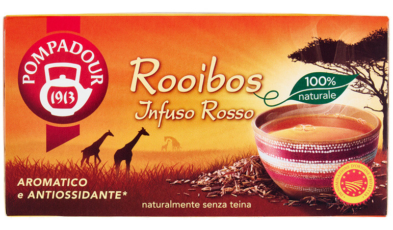 Infuso Rosso Rooibos Senza Teina 20x1,75g Pompadour - Foto 1