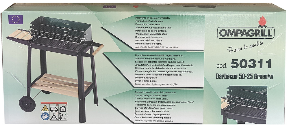 Barbecue Con Carrello Cm.50x25 - Foto 2