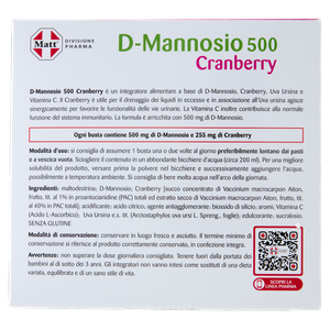 D-Mannosio Cranberry Matt 12 Bustine - Foto 3
