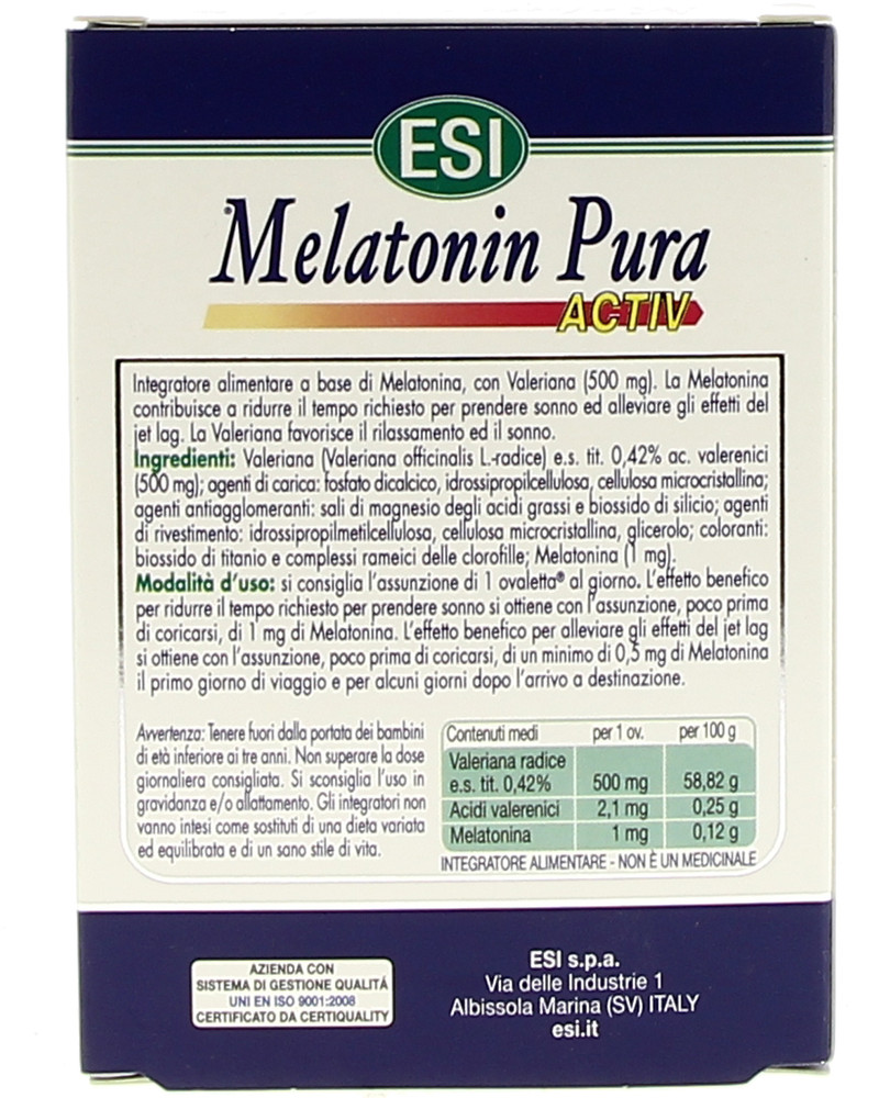 Melatonina Activ Esi Ovalette