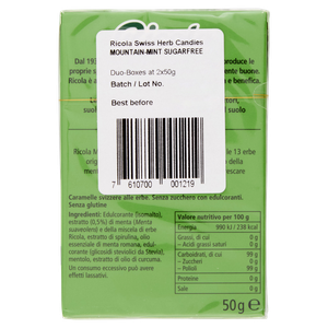 Caramelle Menta Di Montagna Senza Zucchero 2x50g Ricola - Foto 3