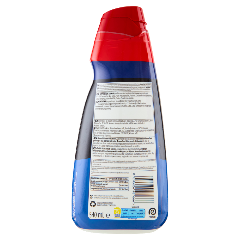 Detergente Per Lavastoviglie Finish Gel Ultimate Limone 30 Lavaggi - Foto 3
