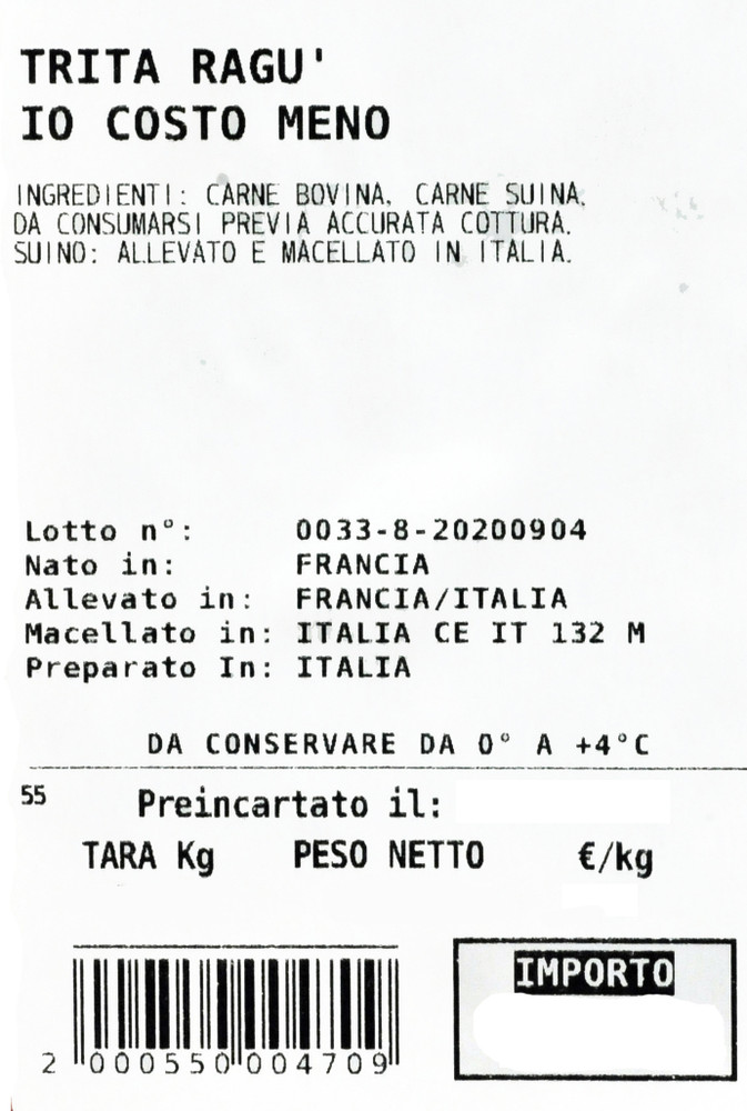 Carne Macinata Per Ragu' Il Prezzo Piu' Basso Bovino Adulto/Suino - Foto 3