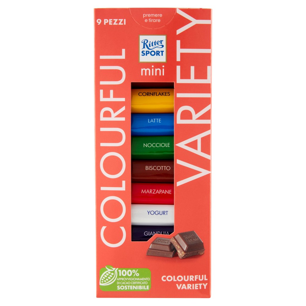 Tavolette Di Cioccolato Mini Colorful Variety 9x17g Ritter Sport - Foto 1