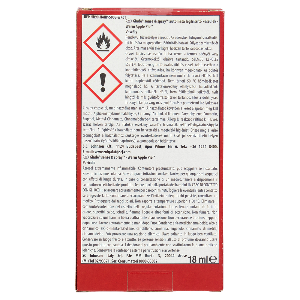 Diffusore Automatico Sense&Spray Warm Apple Con Ricarica 18ml - Foto 3