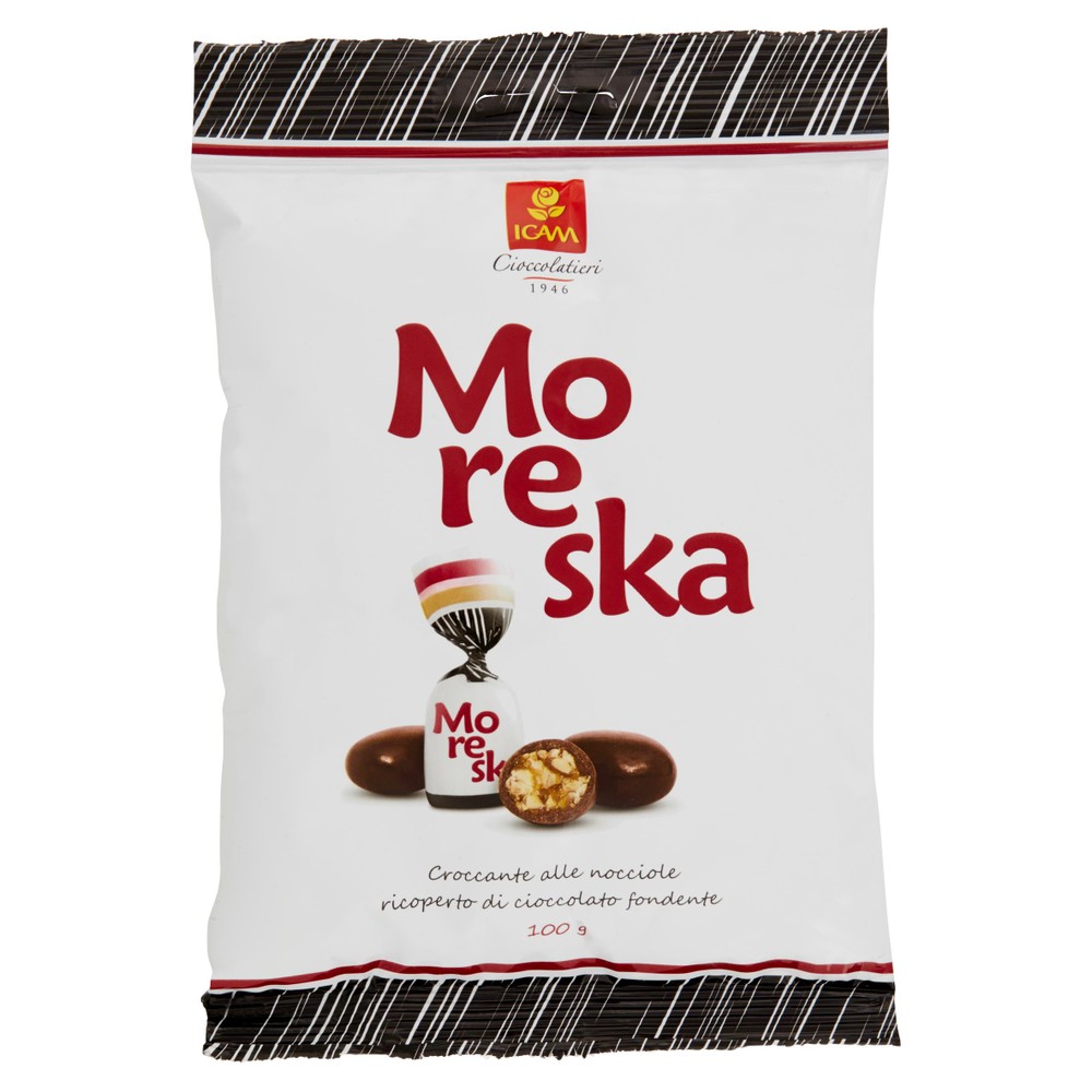 Praline Moreska Al Cioccolato Fondente Con Granella Di Nocciole Icam - Foto 1