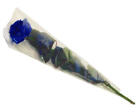 Rosa Ecuador Singola Blu Cm.70 Fiore Grande Confezionata Rosa Ecuador Singola Blu Cm.70 Fiore Grande Confezionata