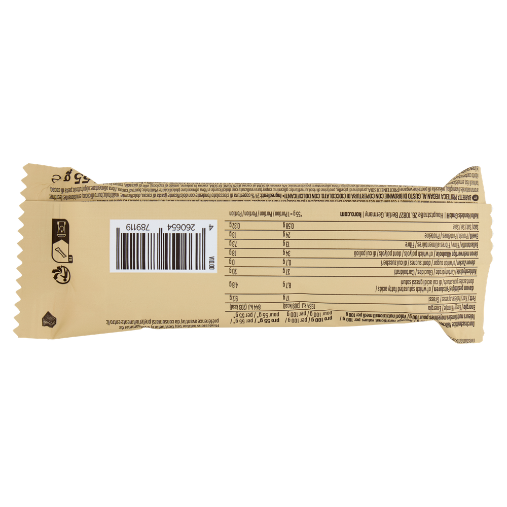 Koro Vegan Protein Bar Chocolate Brownie - Foto 3