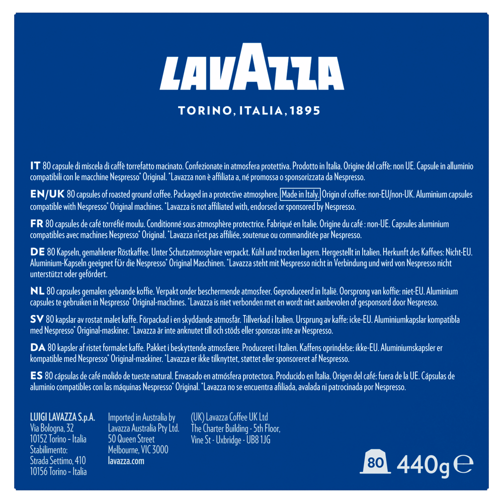 Caffè Crema E Gusto Forte Lavazza Capsule Nespresso Da 80 Caps - Foto 3