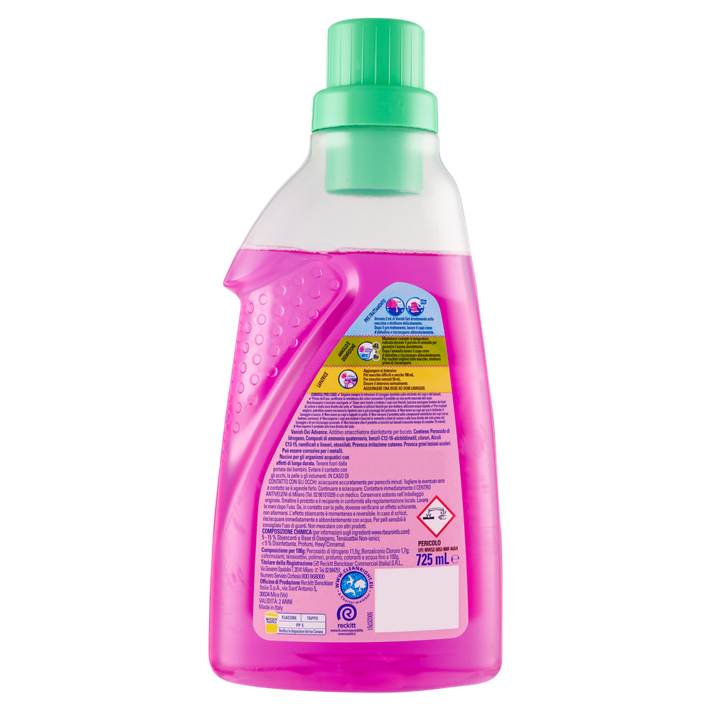 Additivo Smacchiatore Per Bucato In Gel Rosa Vanish Oxi Advance - Foto 3