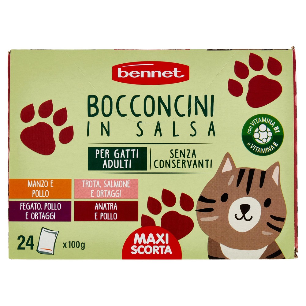 Alimento Umido Per Gatti Bocconcini Bennet 24 Buste - Foto 1