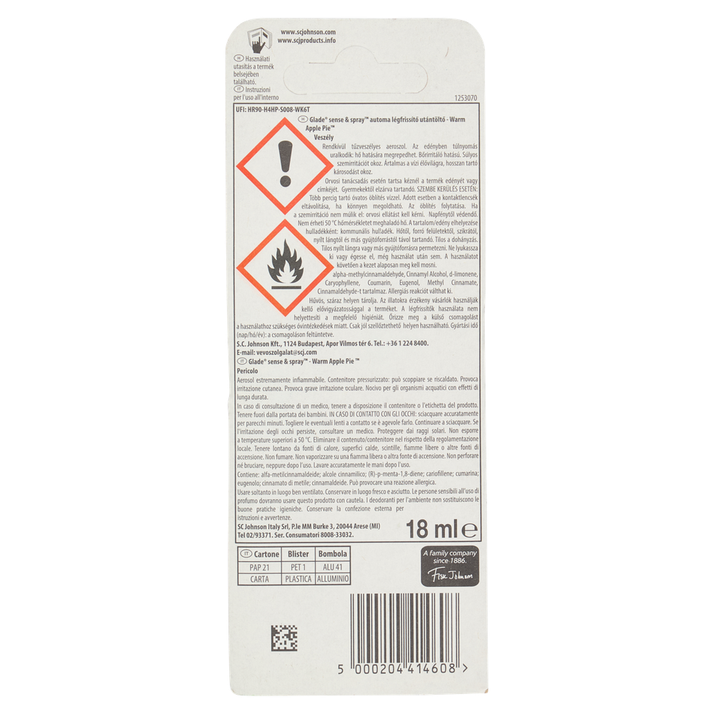 Ricarica Warm Apple Pie Per Diffusore Automatico Sense&Spray - Foto 3