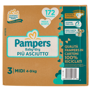 Pannolini Baby Dry Jumbopack, Taglia 3 Midi (4-9 Kg) Pampers - Foto 3