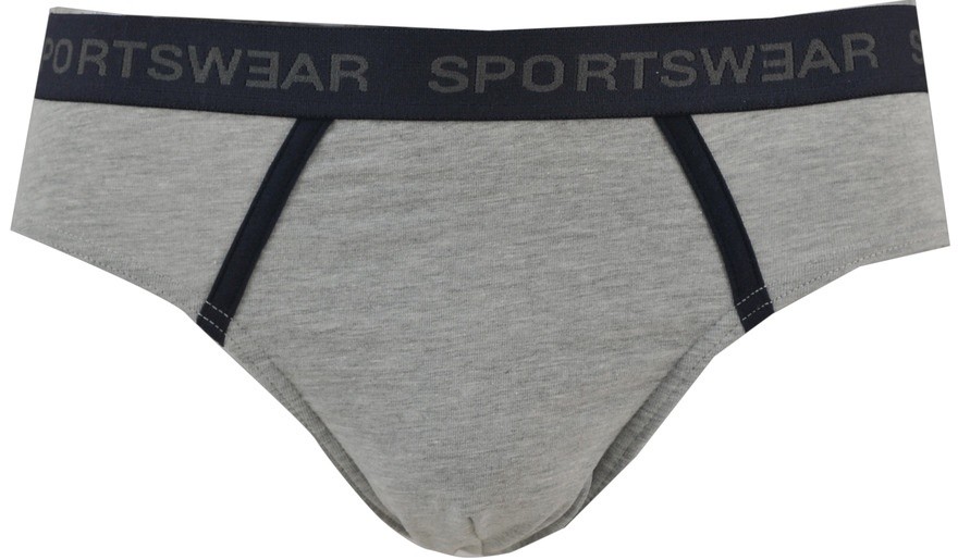 Slip Uomo Elastico Parlato Con Scritta L Grigio Melange Delinea - Foto 1