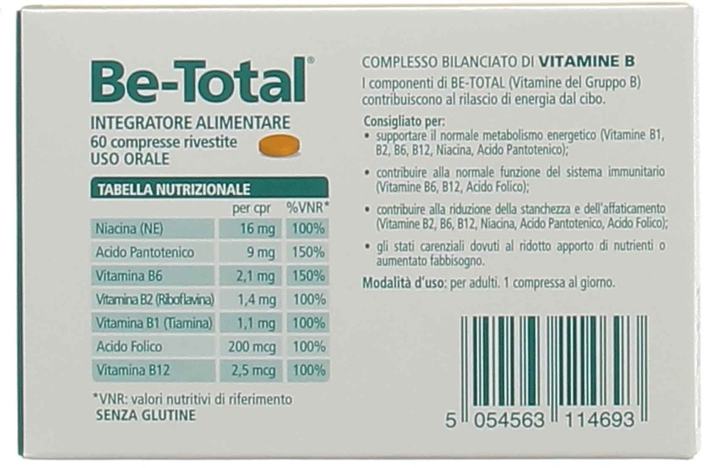Vitamina B B3 B12 Integratore Alimentare Energia Acido Folico Betotal - Foto 3
