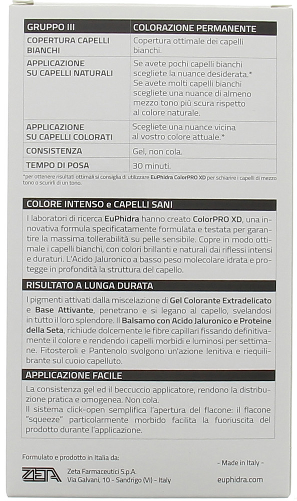 Tinta Capelli Colorpro Xd N.730 Biondo Dorato Euphidra - Foto 2
