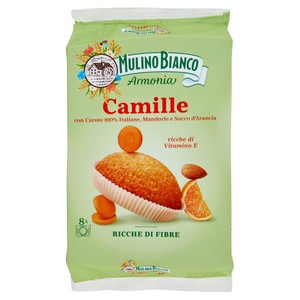 Merendine Camille Alle Carote, Mandorle E Arancia 8x38g Mulino Bianco - Foto 1