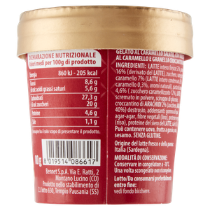 Monoporzione Gelato Caramello Salato Bennet