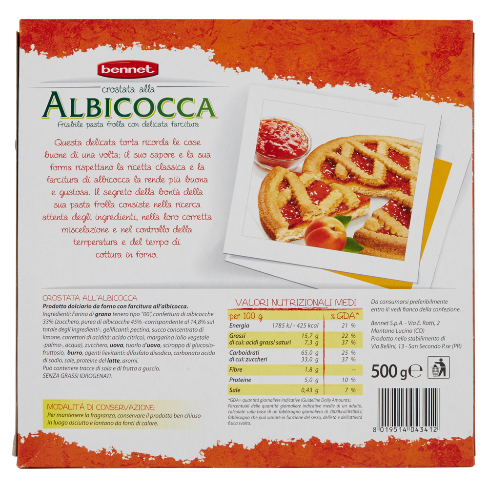 Crostata Albicocca Bennet