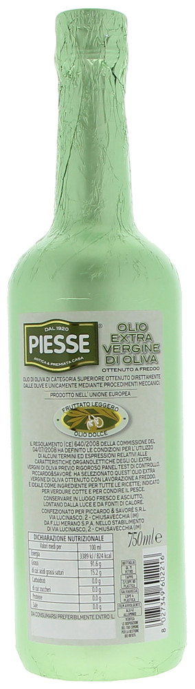 Olio Extra Vergine D'oliva Fruttato Dolce Piesse - Foto 2