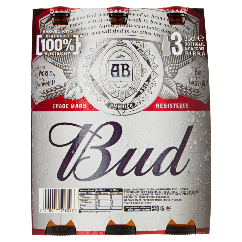 Birra Bottiglia 3x3cl Bud - Foto 3