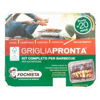 Griglia Pronta Kit Completo Per Barbecue Con Carbonella Certificata Fsc