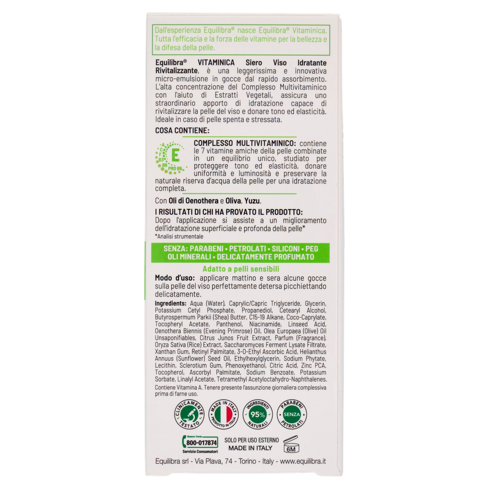 Vitaminica E Siero Viso Idratante Rivitalizzante Equilibra - Foto 3