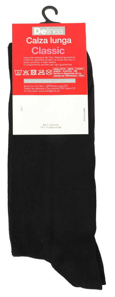 Calze Lunghe Uomo 42/44 Nero Costina 1:1 Delinea