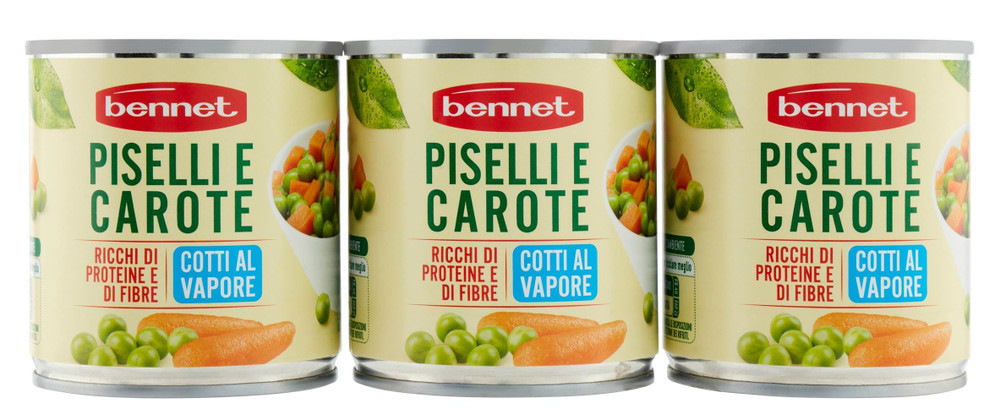 Piselli Finissimi E Carote Al Vapore Sottovuoto 3x150g Bennet - Foto 1