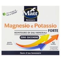 Magnesio E Potassio Forte Gusto Arancia Matt 12 Bustine Magnesio E Potassio Forte Gusto Arancia Matt 12 Bustine